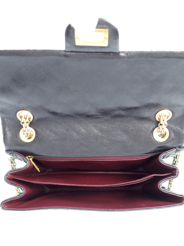 Chanel Matelasse Chain Leather Shoulder Bag Black