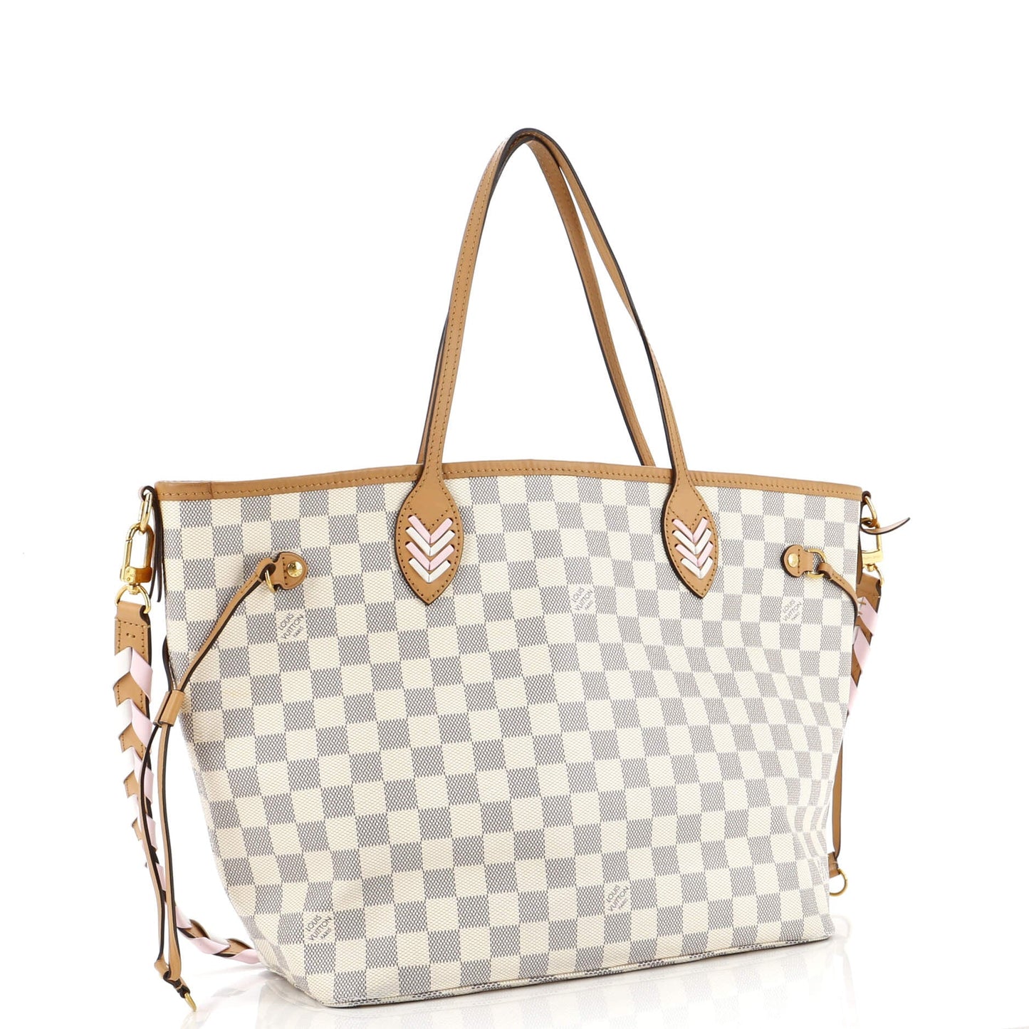 Louis Vuitton Neverfull NM Tote Damier with Braided Detail MM