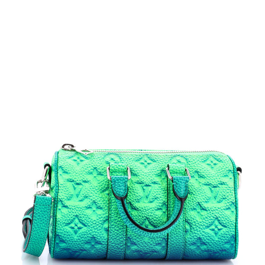 Louis Vuitton Keepall Bandouliere Bag Limited Edition Illusion Monogram Taurillon Leather XS