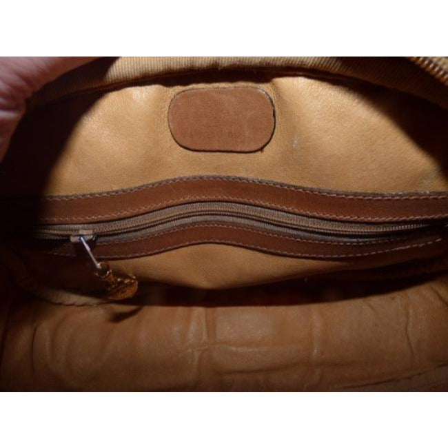 Gucci   unique, RARE, camel leather & black micro Guccissima print canvas, top zip, 'camera bag' style, cross body