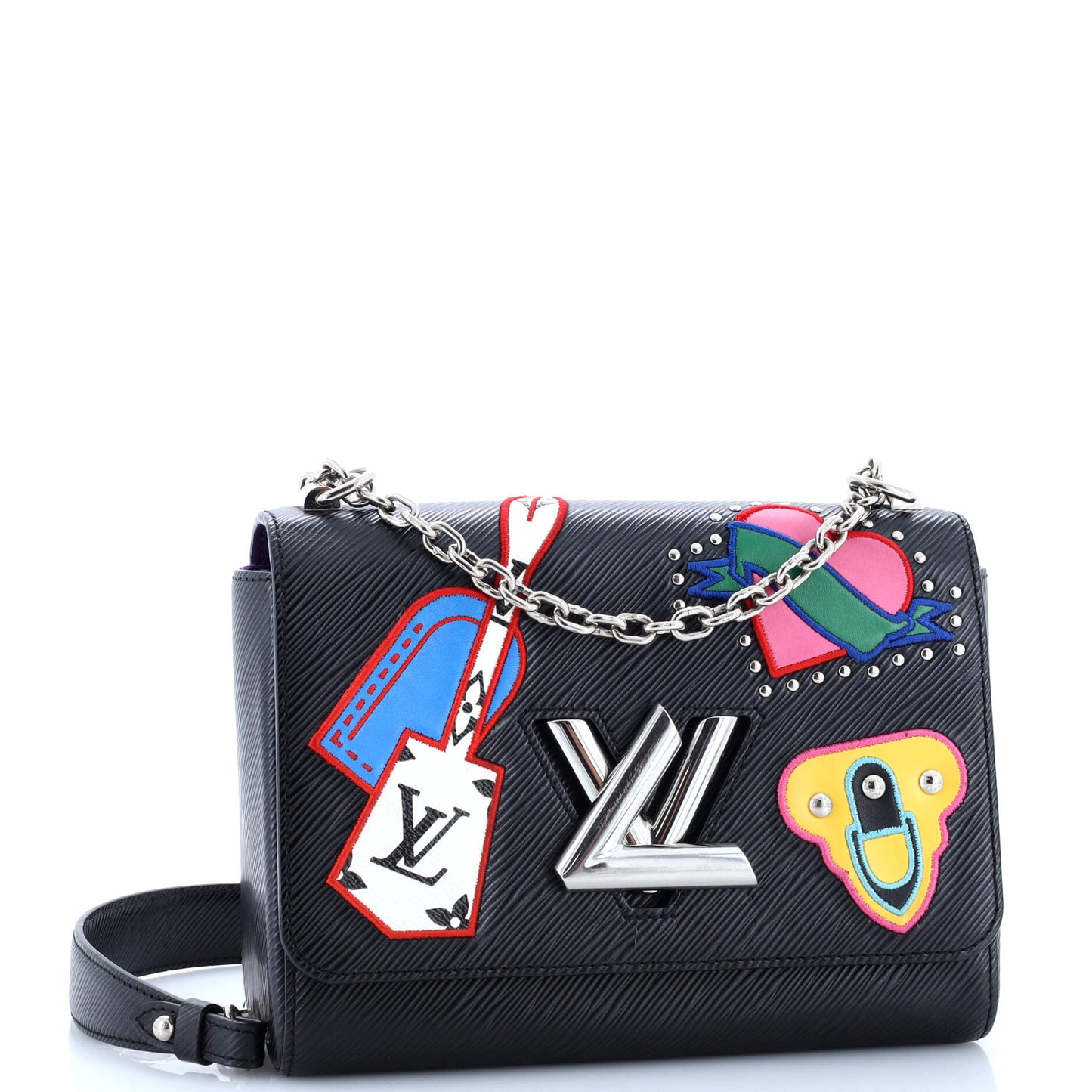 Louis Vuitton Twist Handbag Limited Edition Patches Epi Leather MM