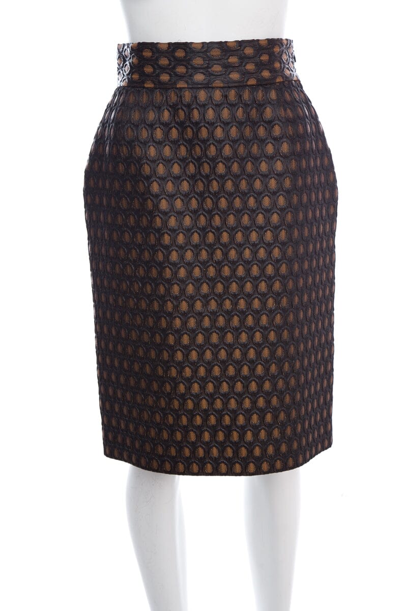 Prada Black & Brown Skirt SZ 42
