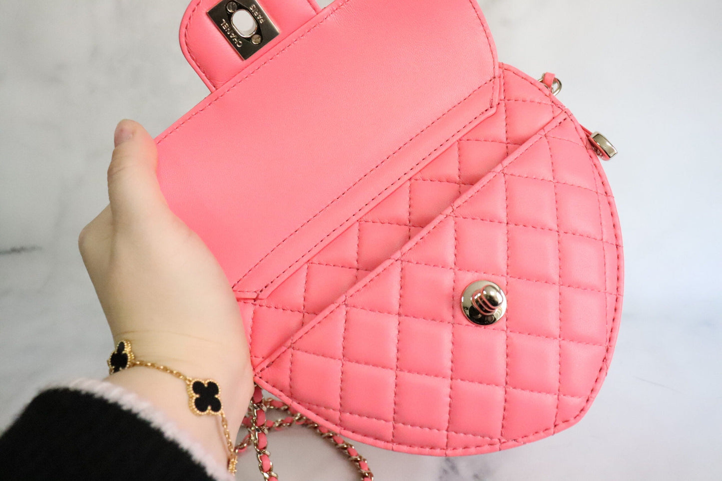 CHLMini Heart Bag Coral PiNike For Women 7in/18cm AS3191 B07958 NH621