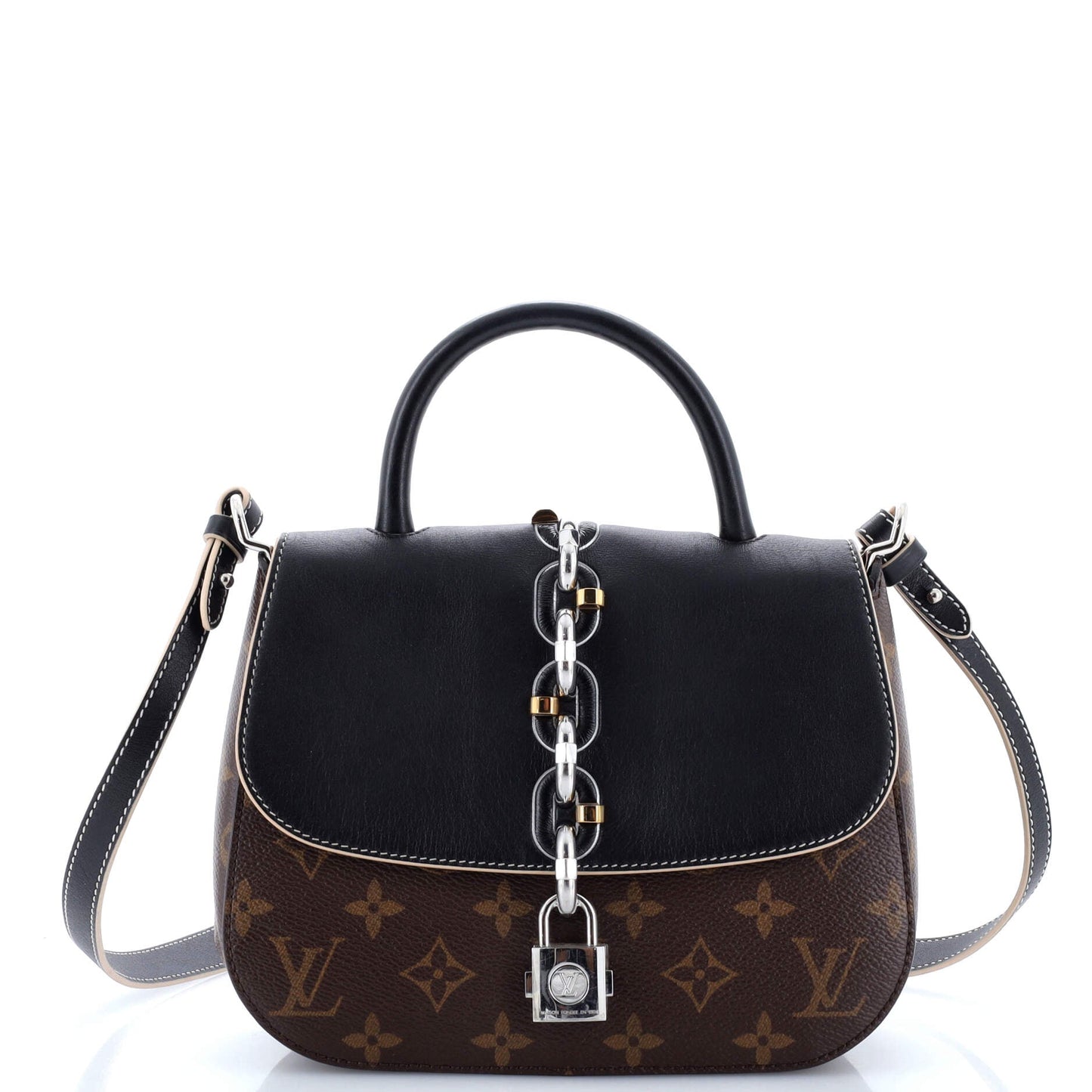 Louis Vuitton Chain It Handbag Monogram Canvas with Leather PM