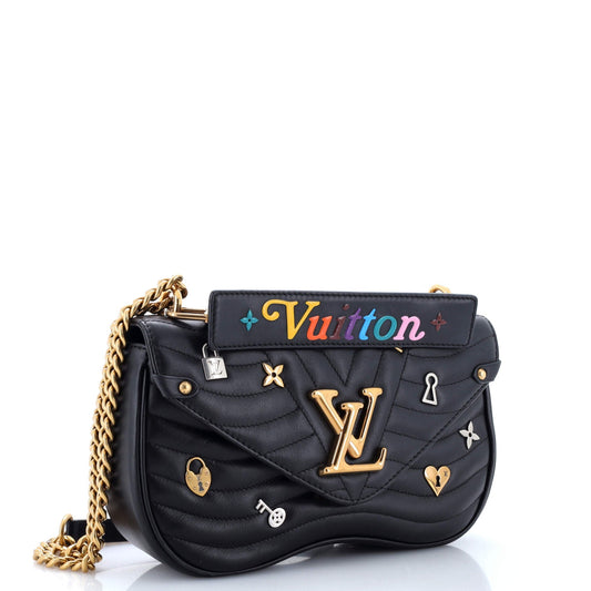 Louis Vuitton New Wave Chain Bag Limited Edition Love Lock Quilted Leather MM