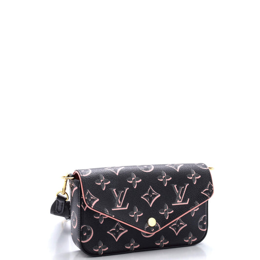 Louis Vuitton Felicie Strap & Go Handbag Fall for You Monogram Canvas