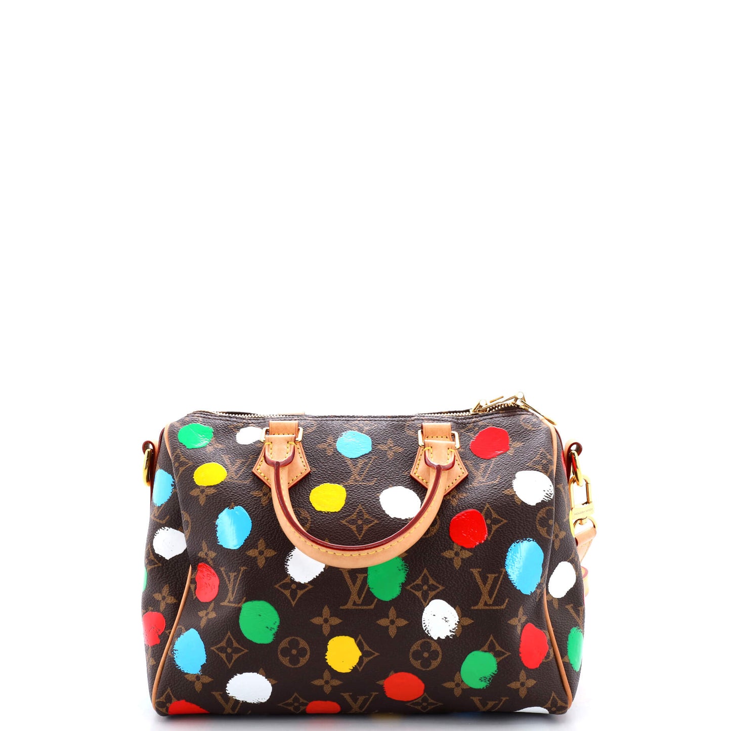 Louis Vuitton Speedy Bandouliere Bag Yayoi Kusama Painted Dots Monogram Canvas 25