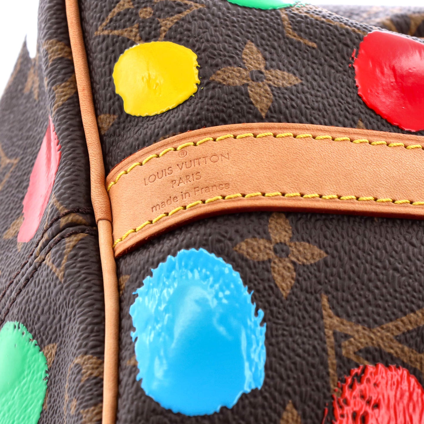 Louis Vuitton Speedy Bandouliere Bag Yayoi Kusama Painted Dots Monogram Canvas 25
