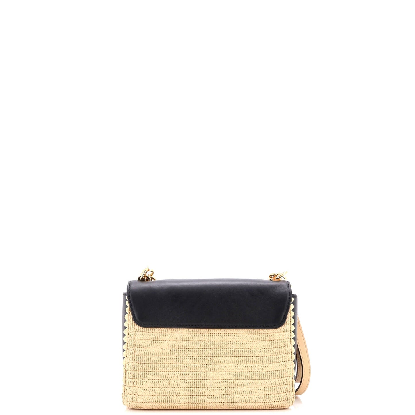 Louis Vuitton Twist Convertible Handbag Leather and Raffia MM