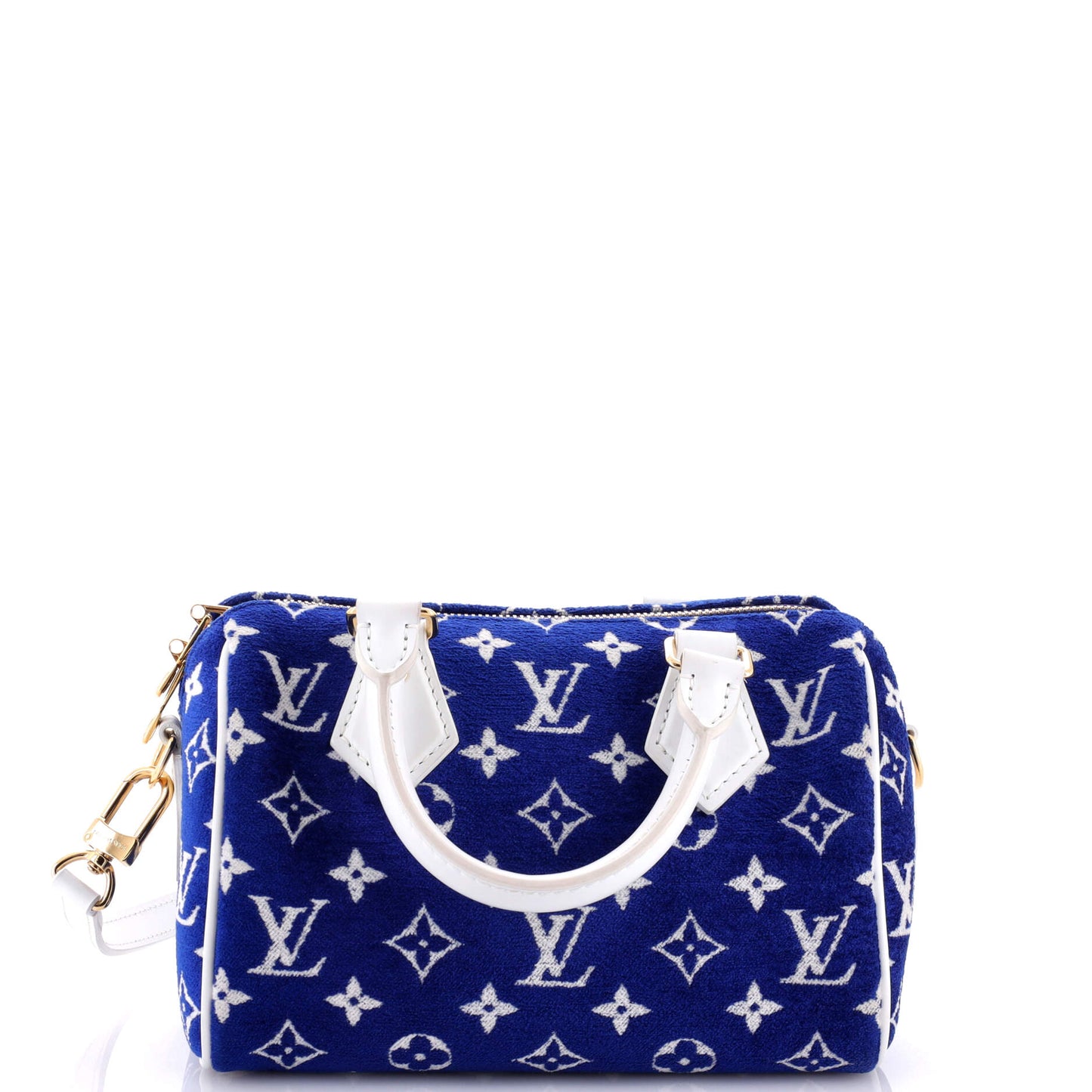 Louis Vuitton Speedy Bandouliere Bag LV Match Monogram Jacquard Velvet 20