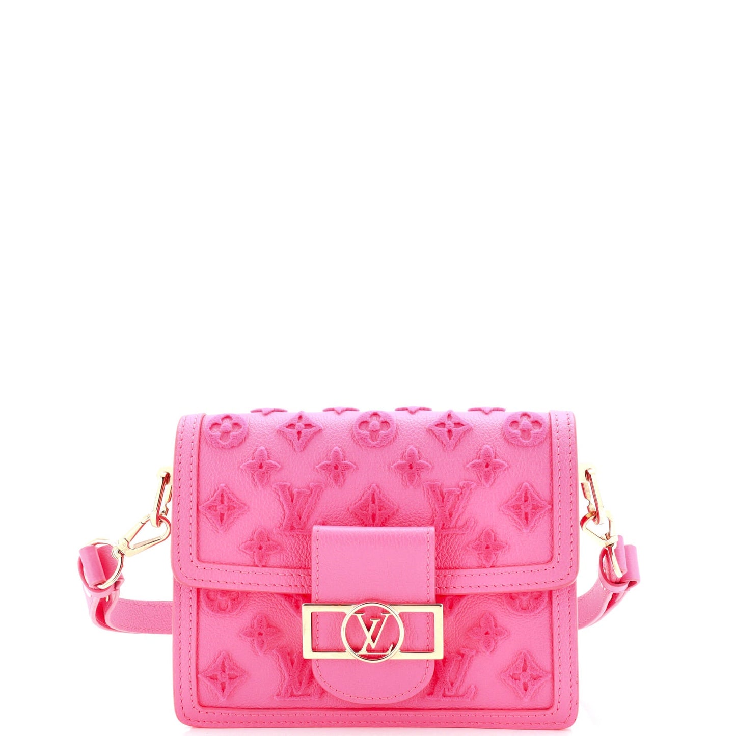 Louis Vuitton Dauphine Shoulder Bag Monogram Tuffetage Leather Mini