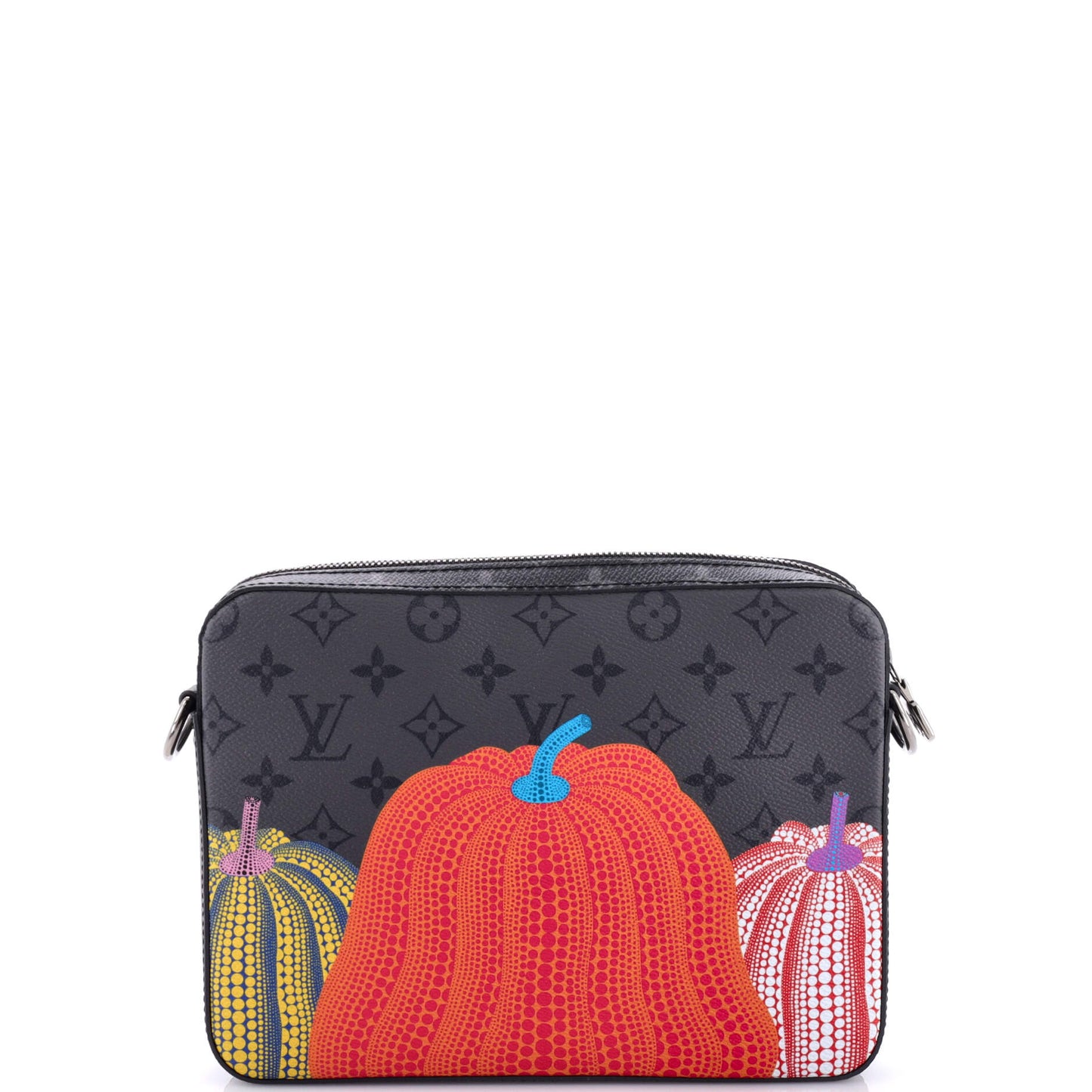 Louis Vuitton Trio Messenger Bag Yayoi Kusama Pumpkins Reverse Monogram Eclipse Canvas
