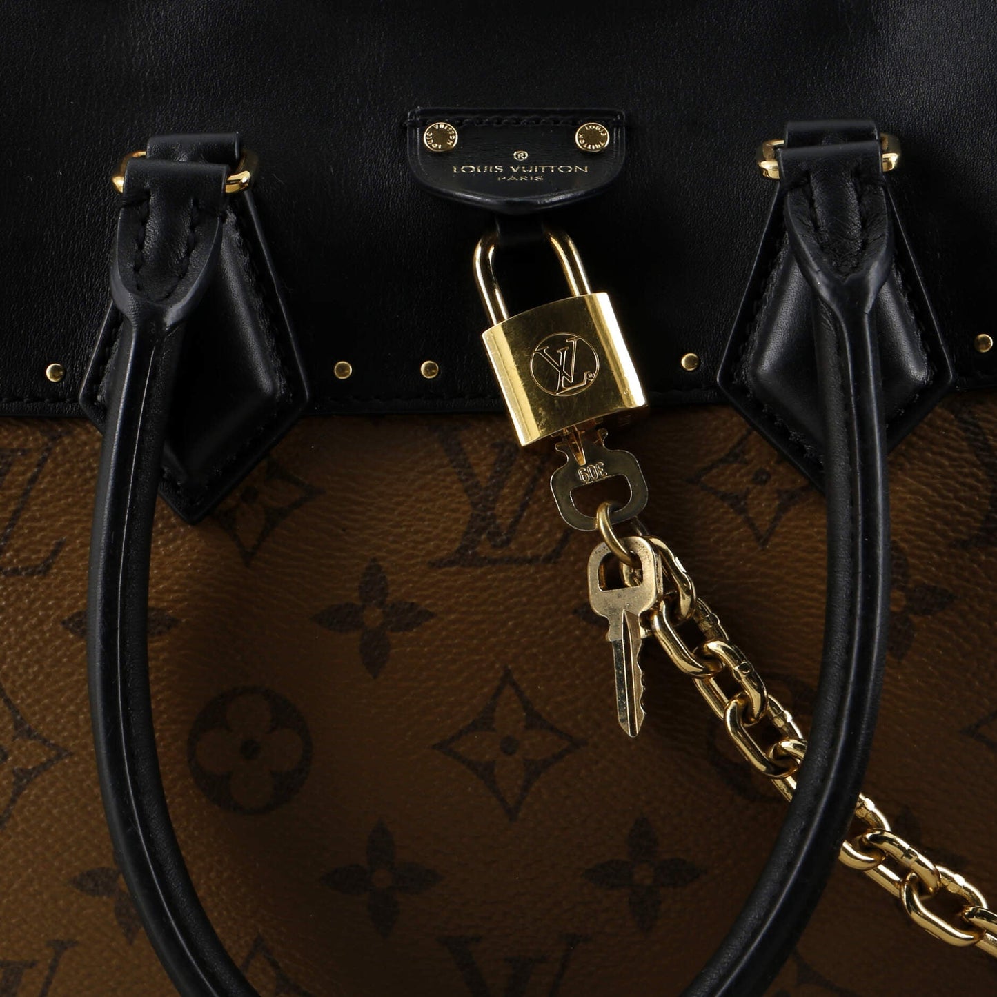 Louis Vuitton City Malle Handbag Reverse Monogram Canvas and Leather MM