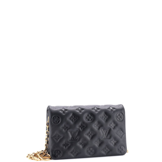 Louis Vuitton Coussin Pochette Monogram Embossed Lambskin