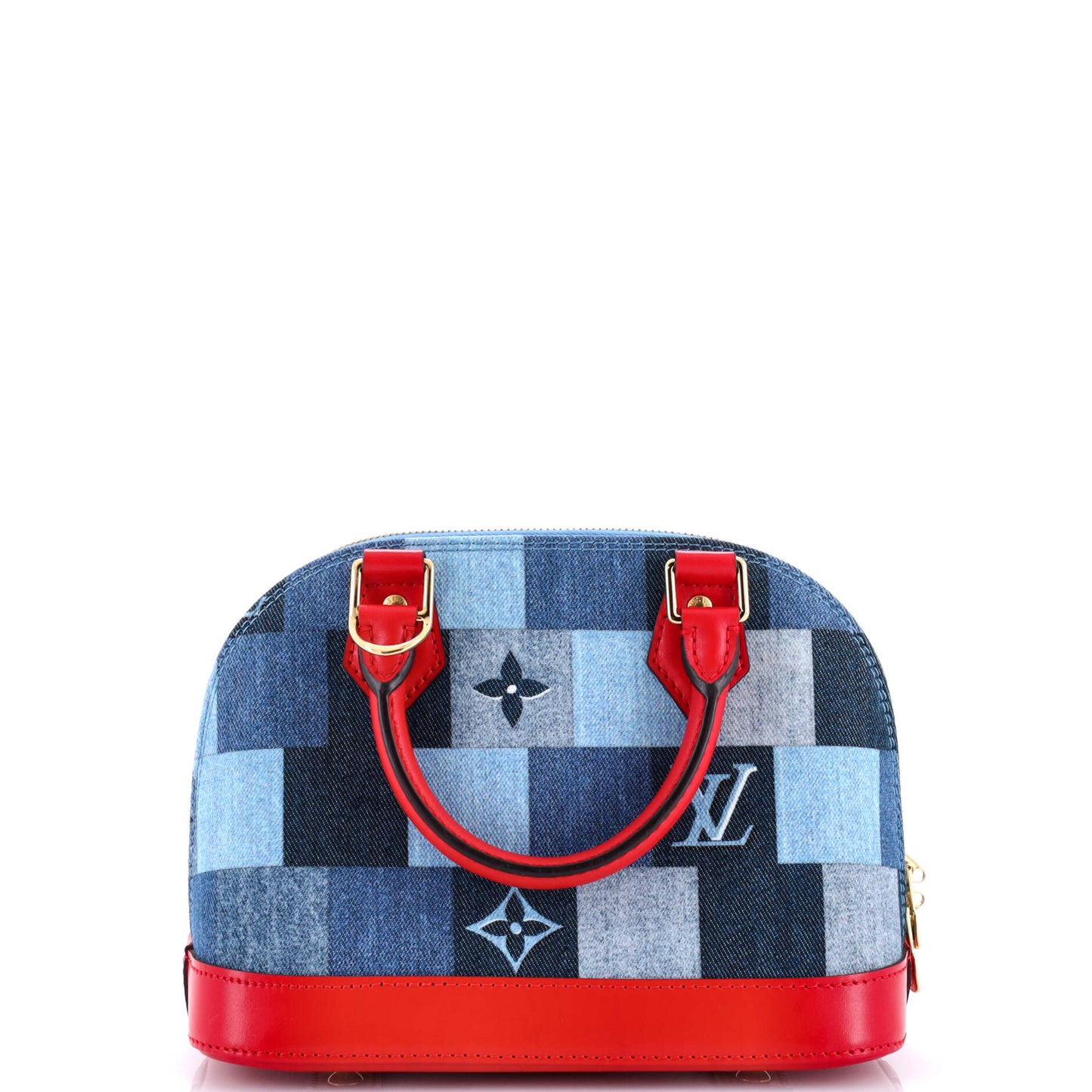Louis Vuitton Alma Handbag Damier and Monogram Patchwork Denim BB
