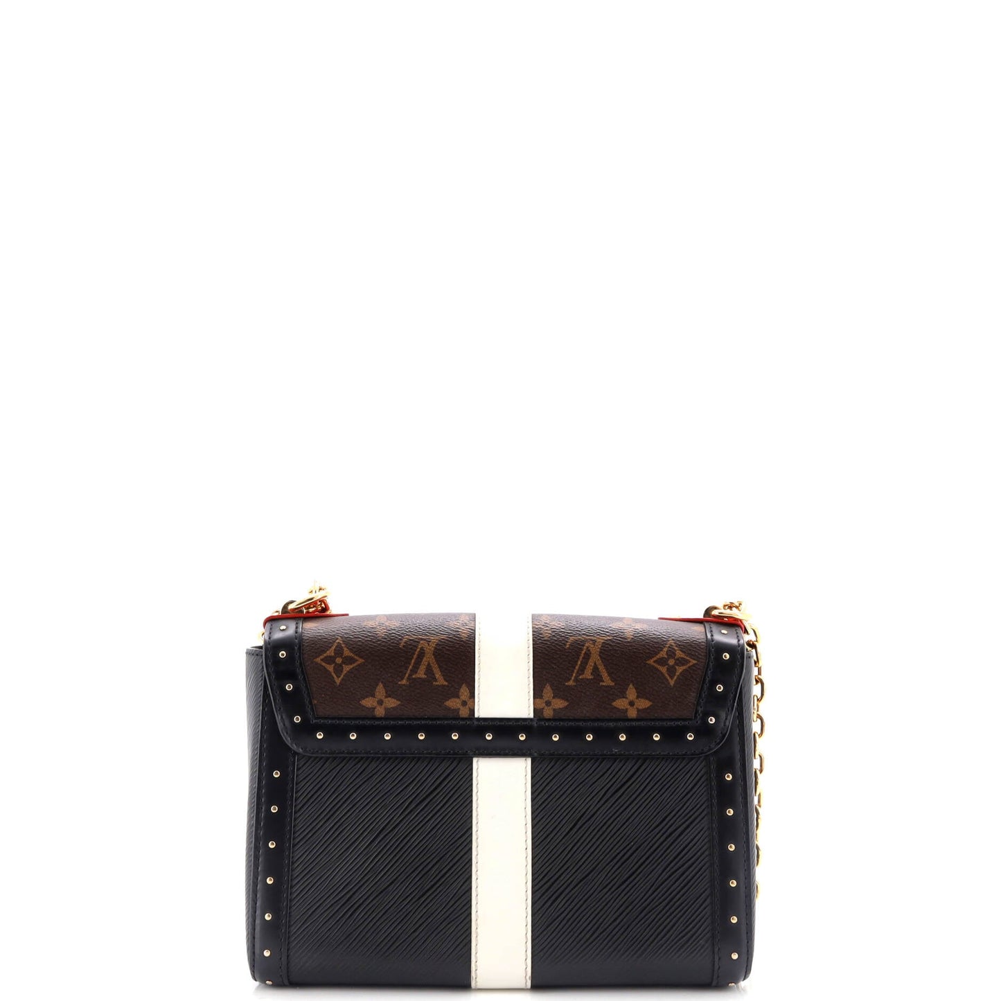 Louis Vuitton Twist Handbag Studded Epi Leather and Monogram Canvas MM