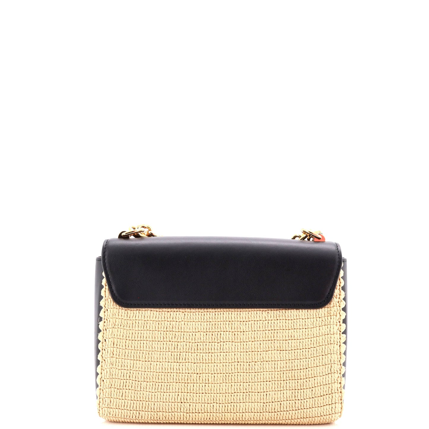 Louis Vuitton Twist Convertible Handbag Leather and Raffia MM