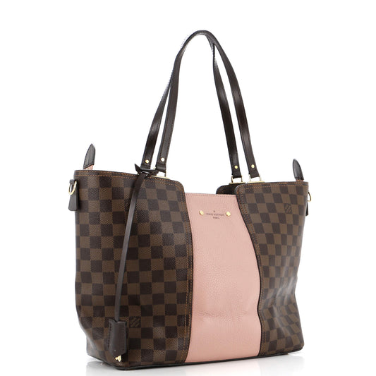 Louis Vuitton Jersey Handbag Damier with Leather