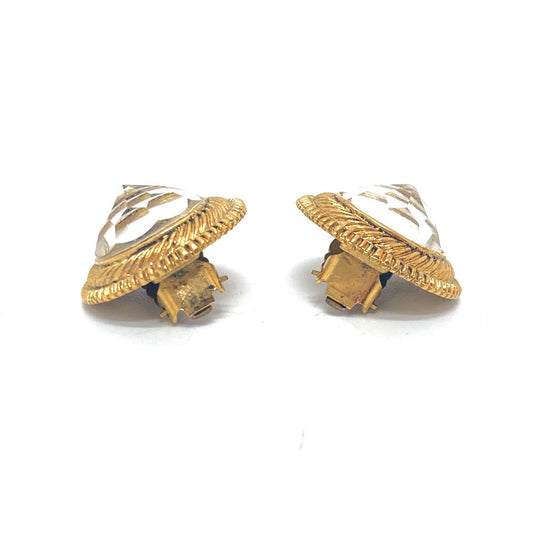 CHANEL Earring metal gold Clear stone