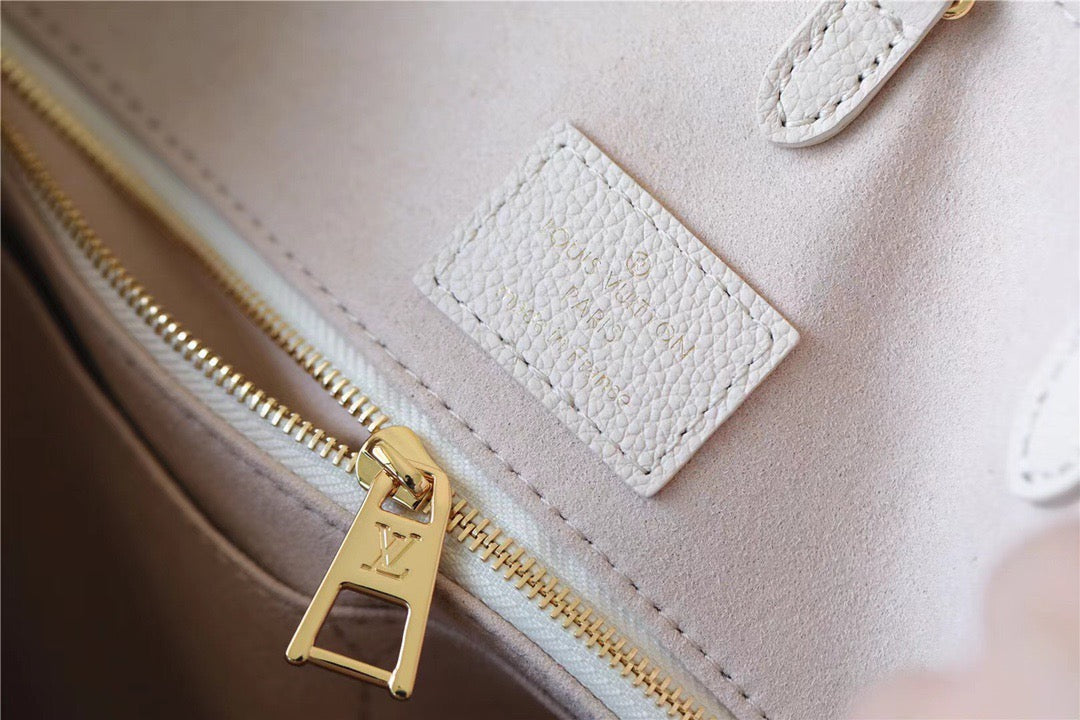 Top Quality Onthego MM Monogram Empreinte Beige/ Pink/ Yellow For Women,  Shoulder And Crossbody Bags 35cm/13.8in Top Quality M46128