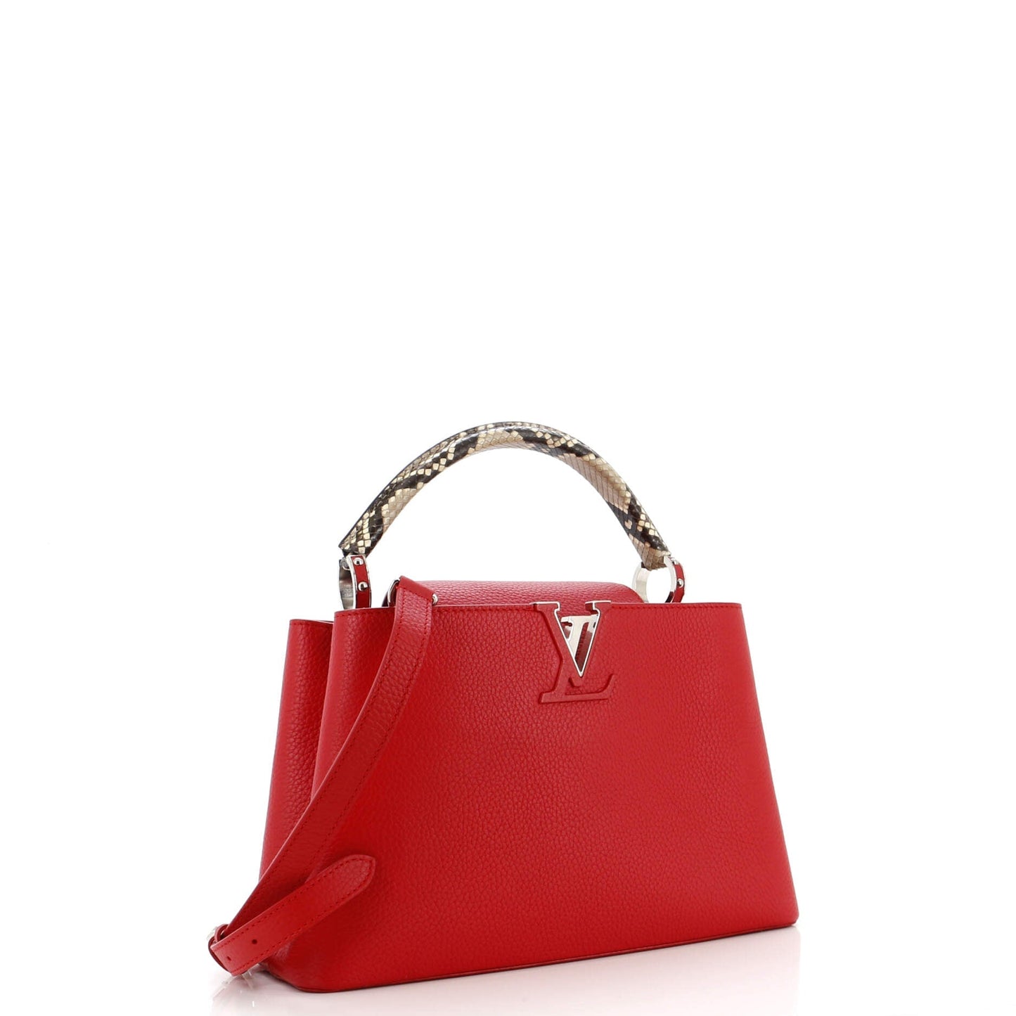 Louis Vuitton Capucines Bag Leather with Python PM