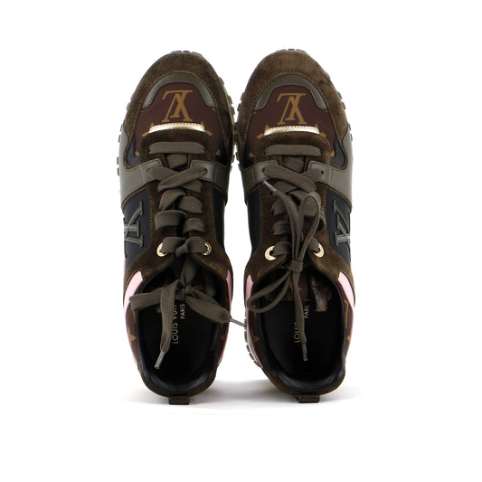 Louis Vuitton Women's Run Away Sneakers Monogram Nylon with Leather