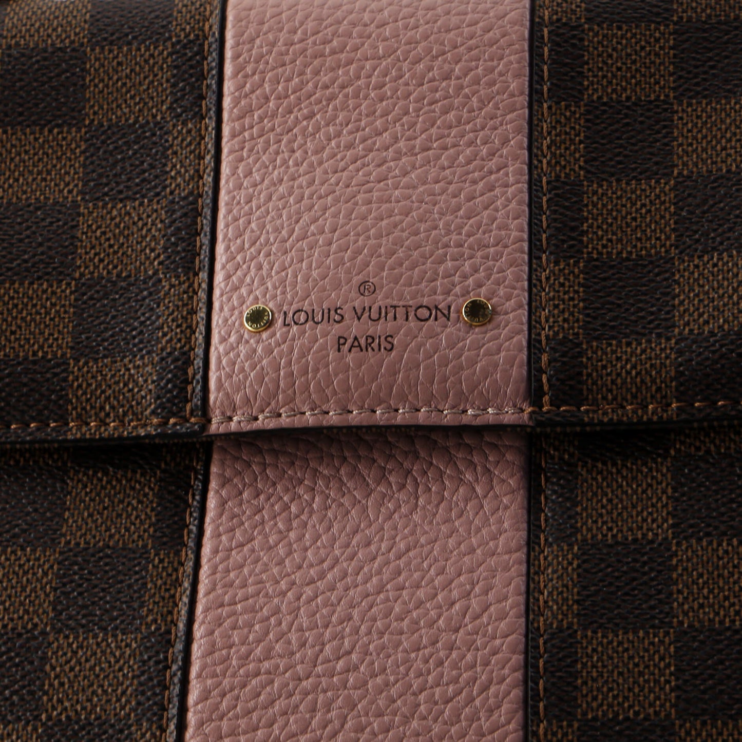 Louis Vuitton Bond Street Handbag Damier with Leather MM