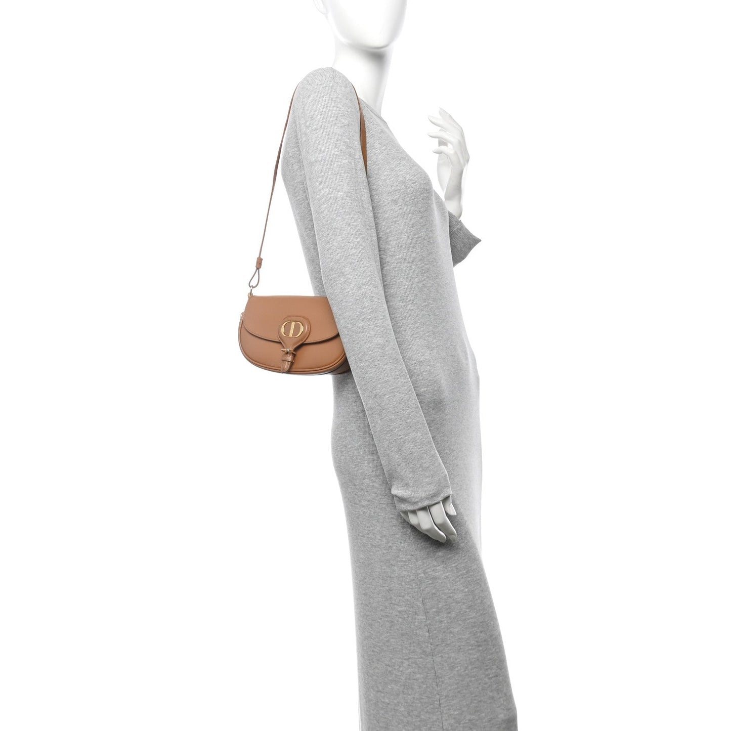 Christian Dior Box Calfskin East West Bobby Bag Cognac