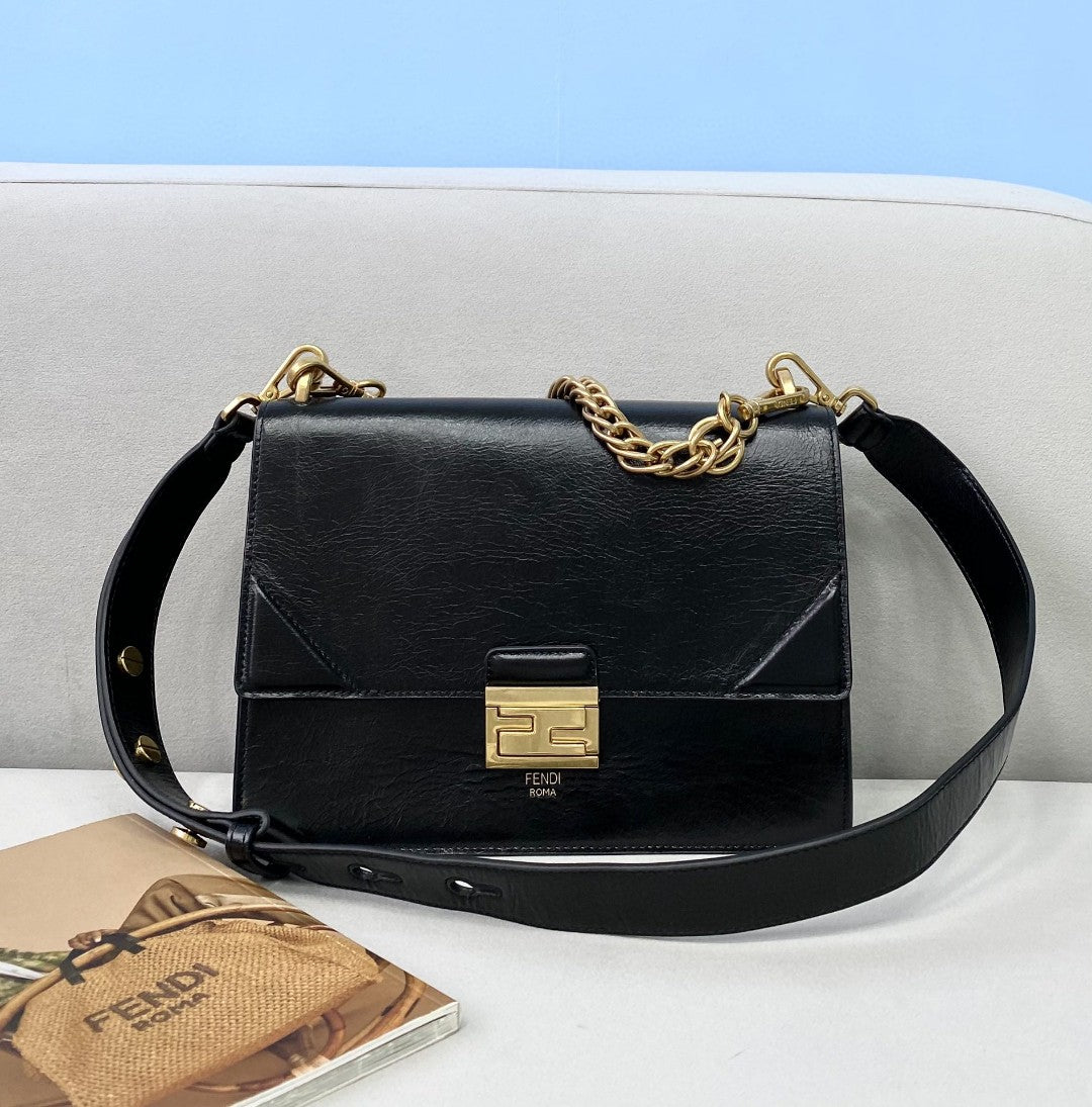 Top QualityTop Quality Kan U Small Black Bag For Woman 25cm/9.5in
