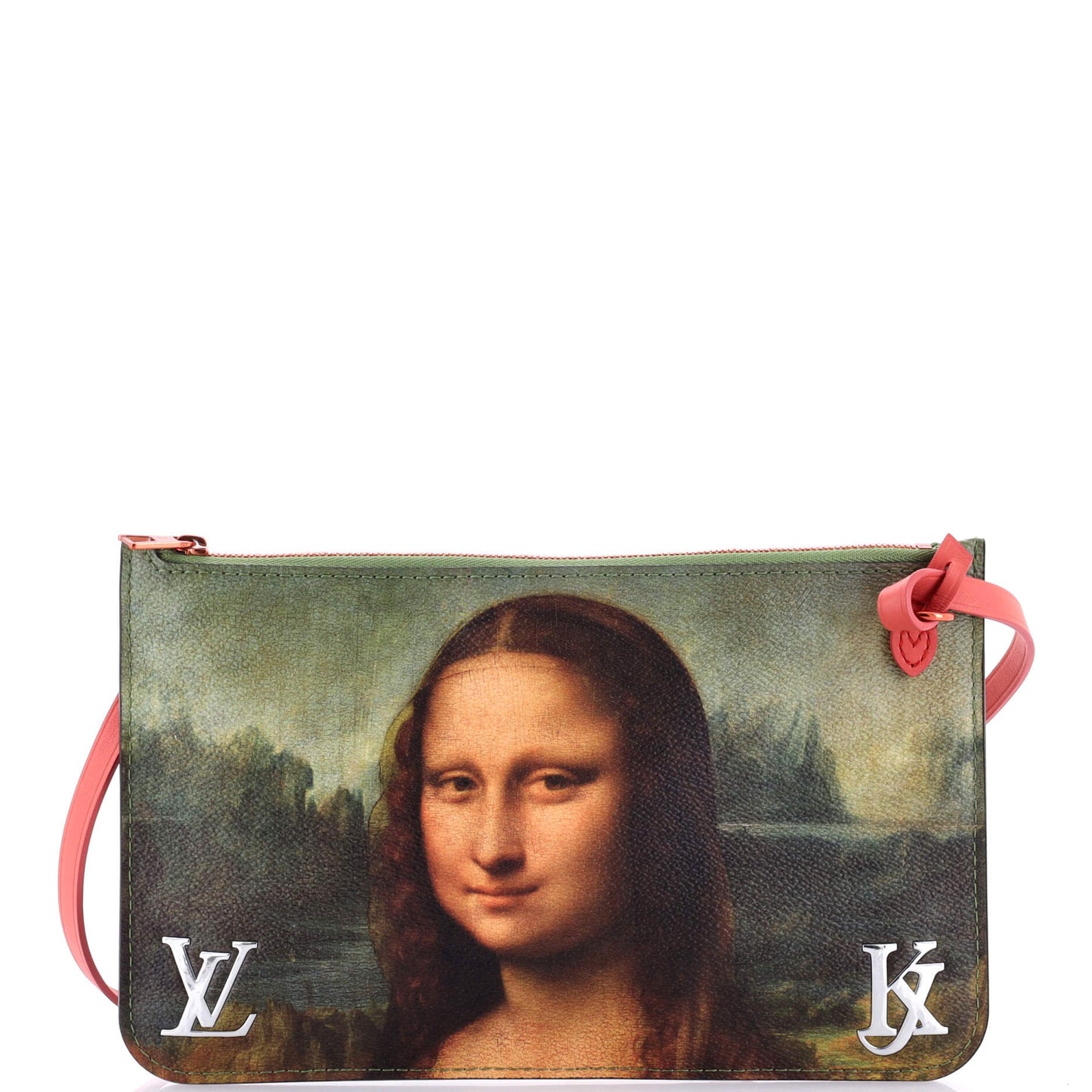 Louis Vuitton Neverfull Pochette Limited Edition Jeff Koons Da Vinci Print Canvas Large