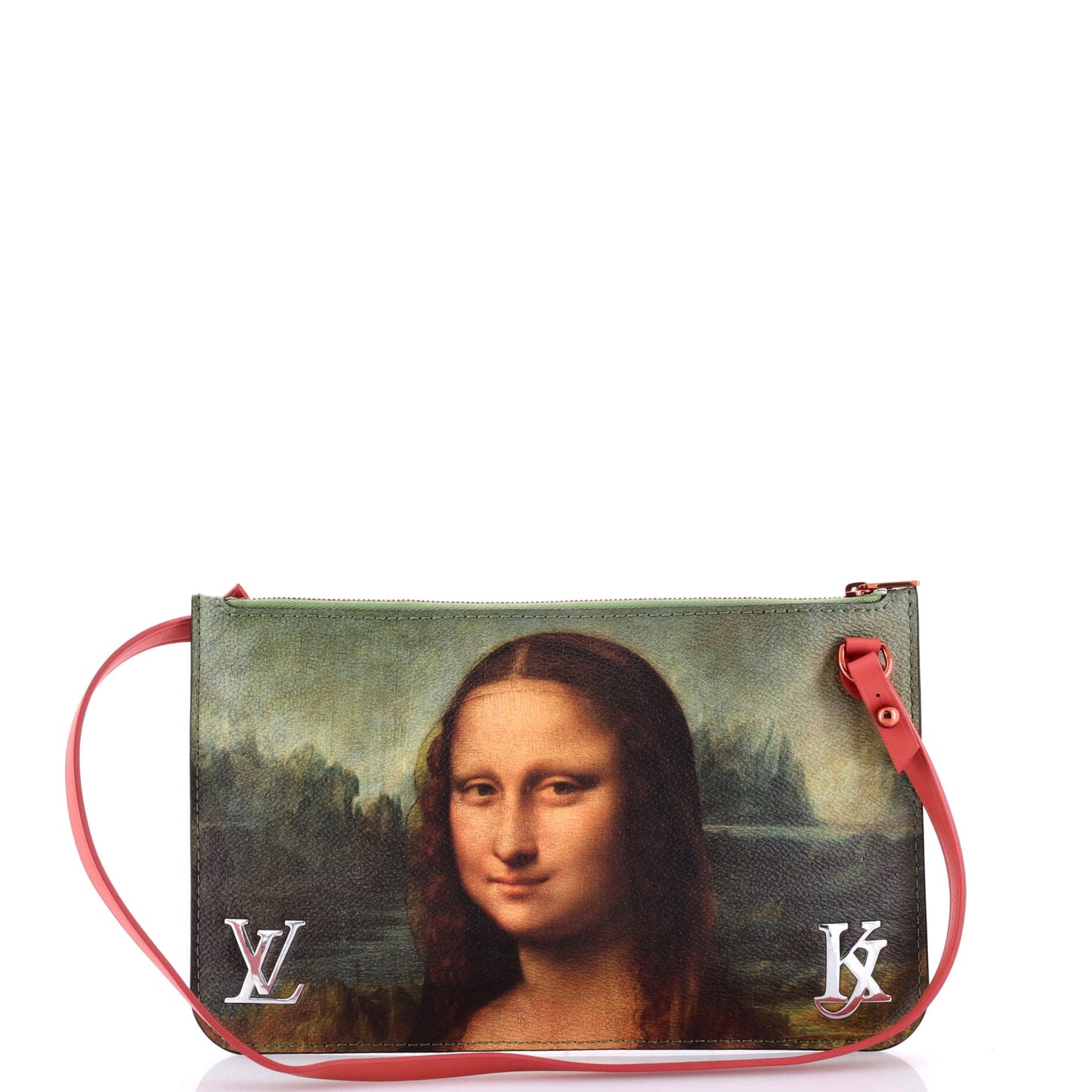 Louis Vuitton Neverfull Pochette Limited Edition Jeff Koons Da Vinci Print Canvas Large