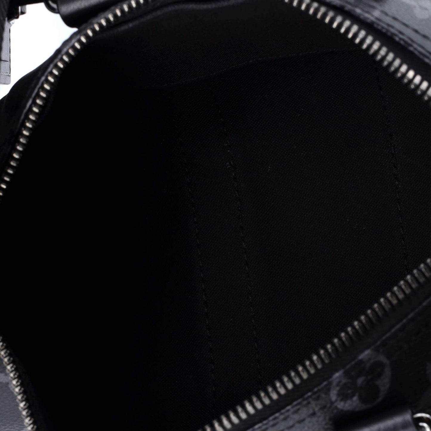Louis Vuitton Keepall Bandouliere Bag Reverse Monogram Eclipse Canvas 25