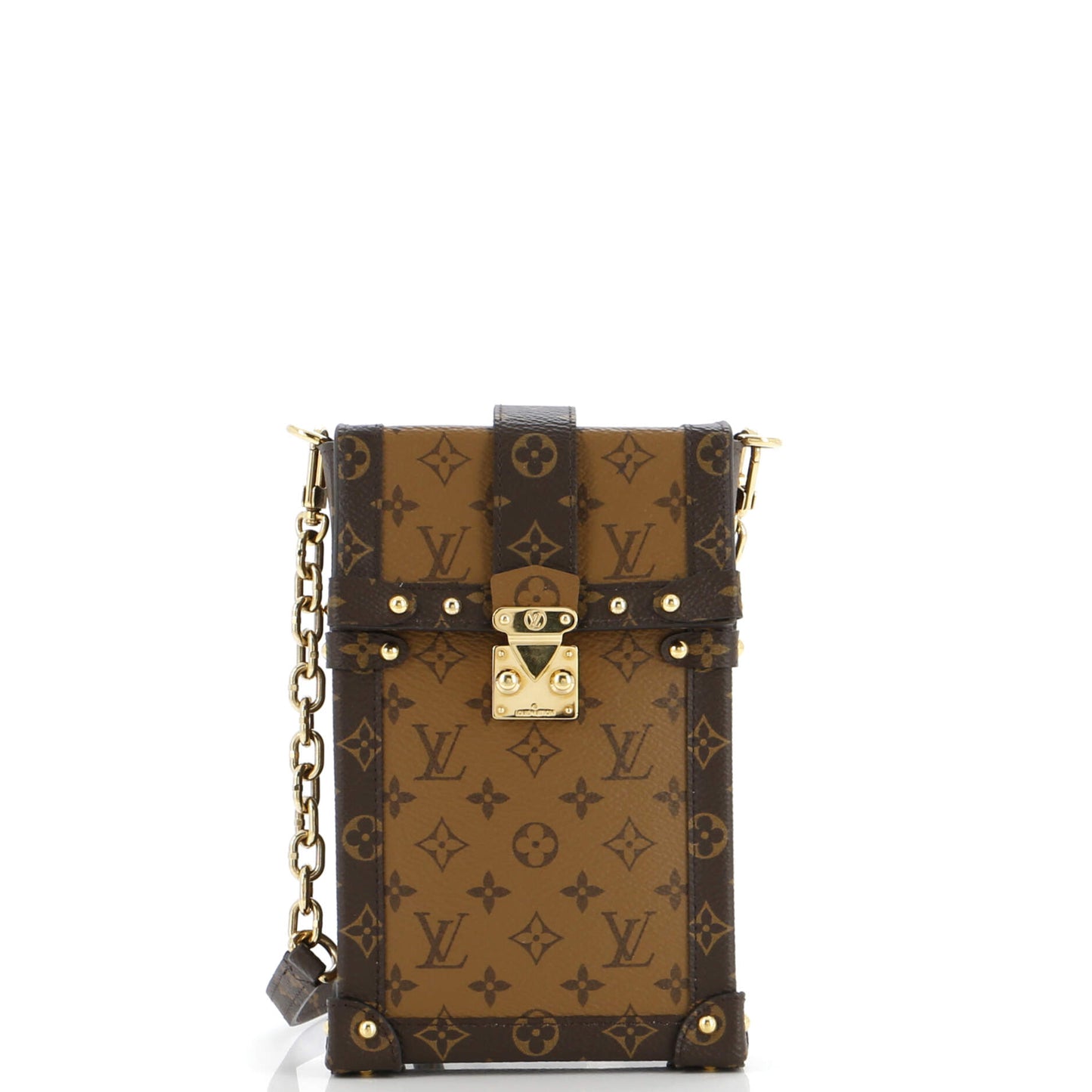 Louis Vuitton Vertical Trunk Pochette Reverse Monogram Canvas