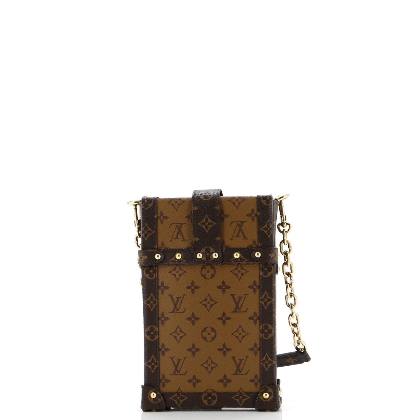 Louis Vuitton Vertical Trunk Pochette Reverse Monogram Canvas