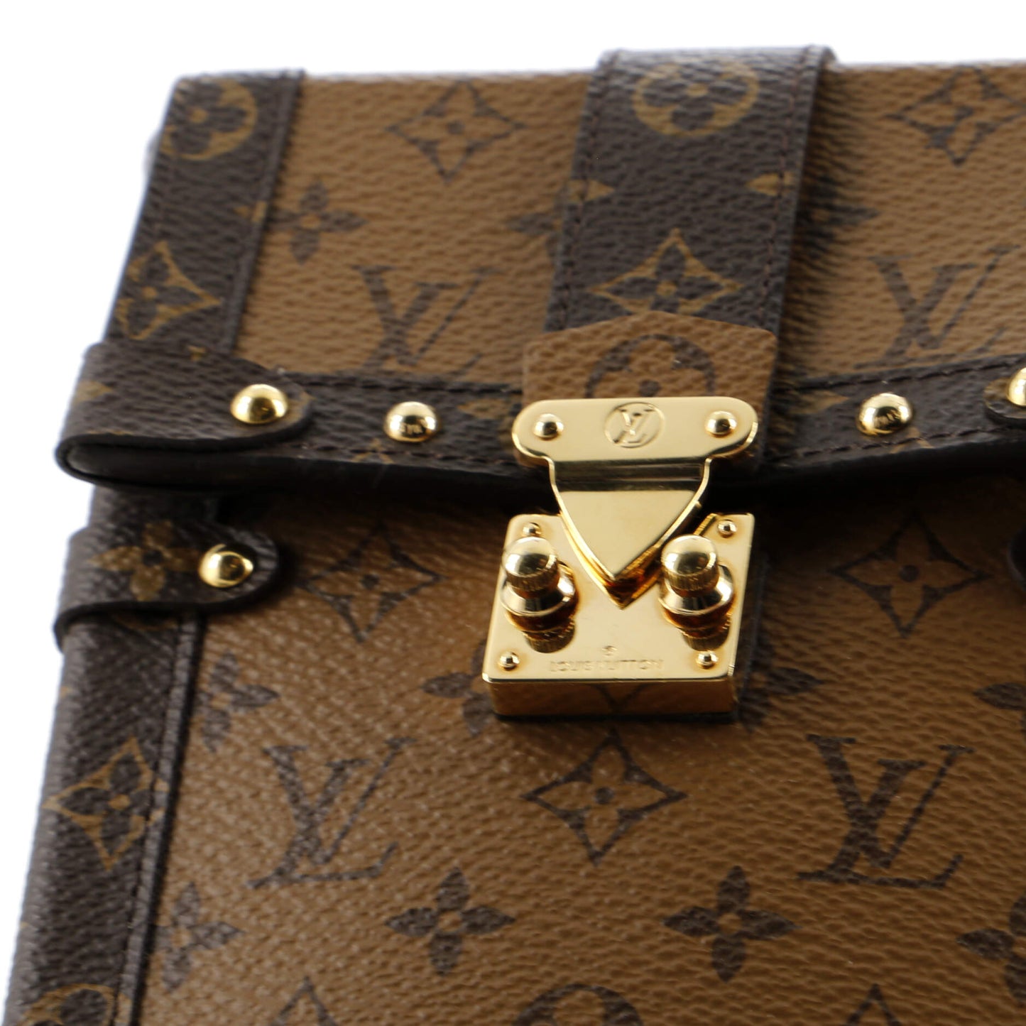 Louis Vuitton Vertical Trunk Pochette Reverse Monogram Canvas