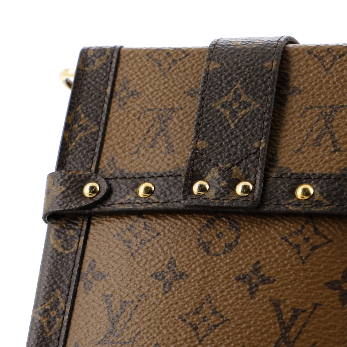 Louis Vuitton Vertical Trunk Pochette Reverse Monogram Canvas