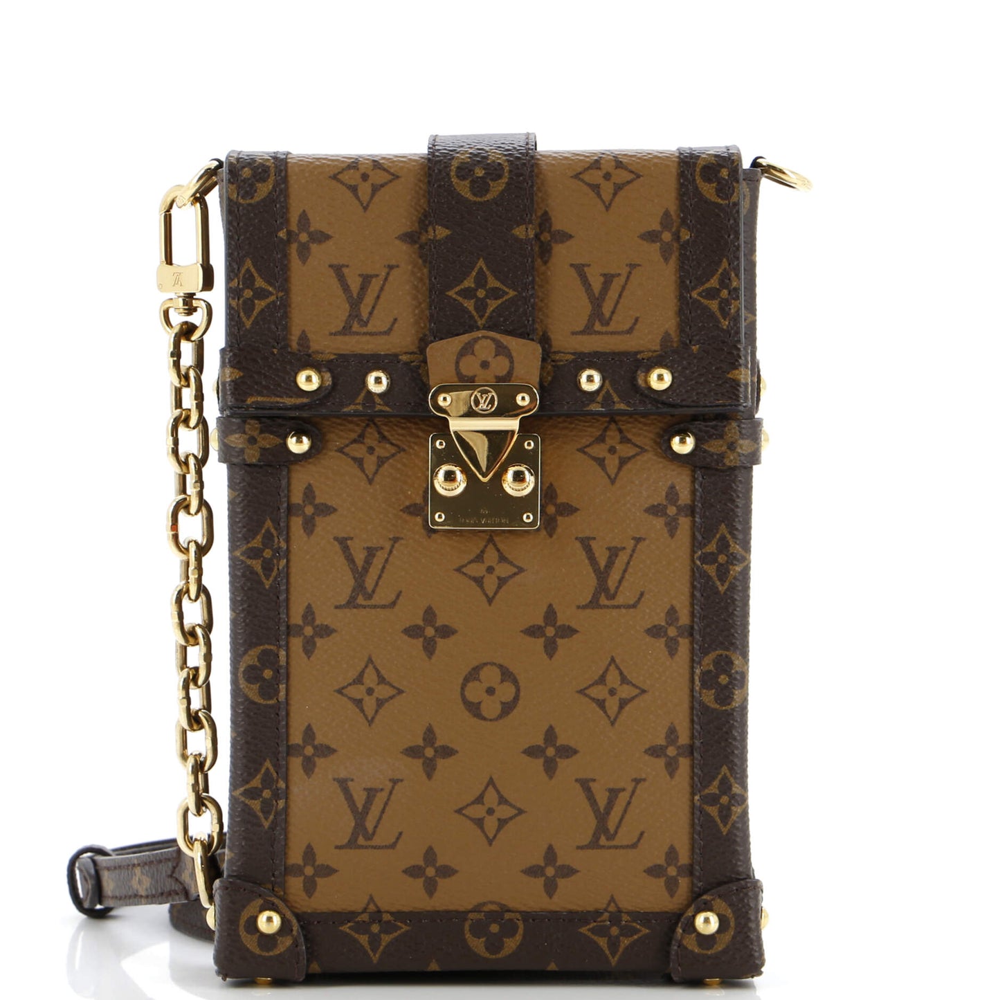 Louis Vuitton Vertical Trunk Pochette Reverse Monogram Canvas