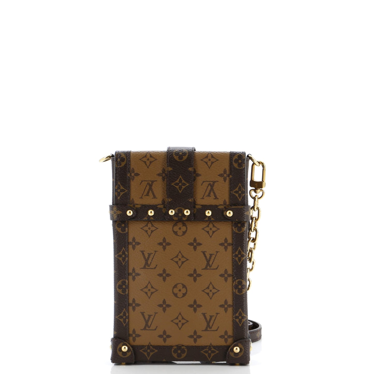 Louis Vuitton Vertical Trunk Pochette Reverse Monogram Canvas