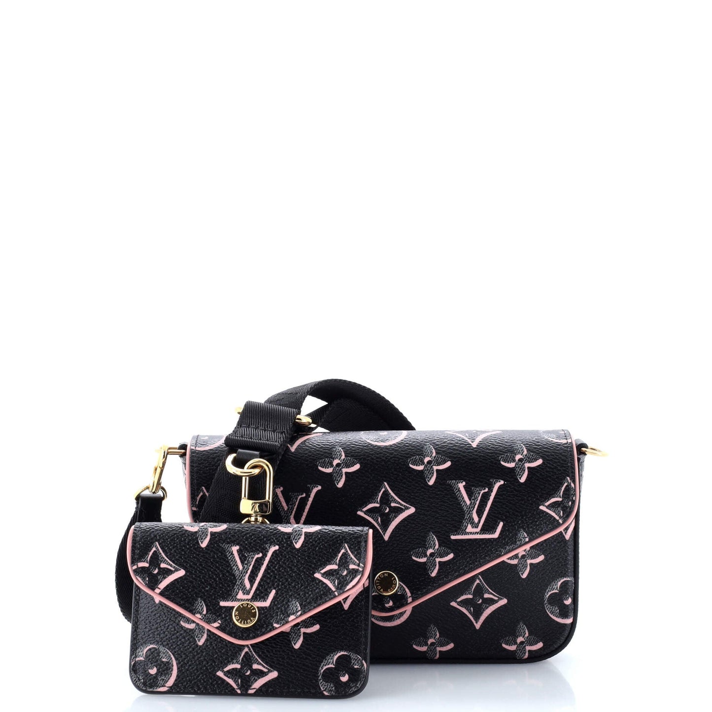 Louis Vuitton Felicie Strap & Go Handbag Fall for You Monogram Canvas