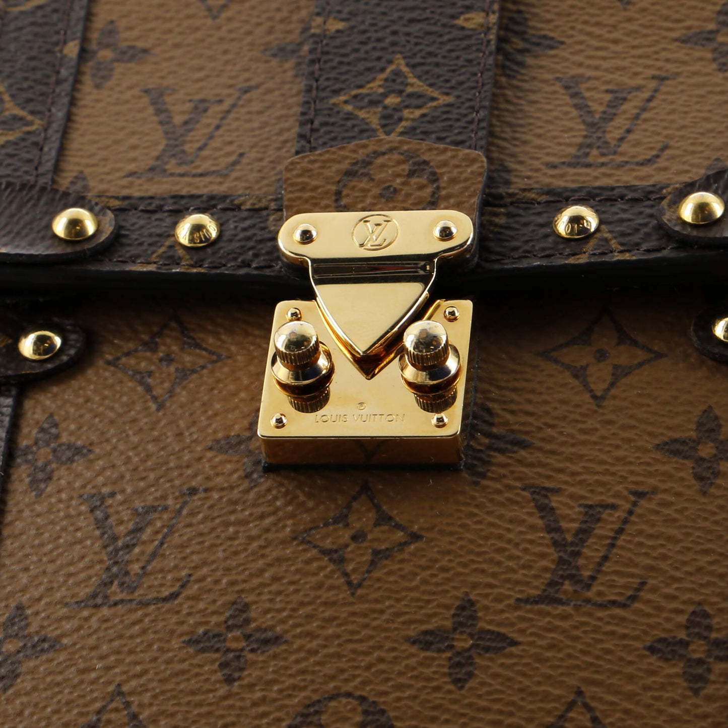 Louis Vuitton Vertical Trunk Pochette Reverse Monogram Canvas