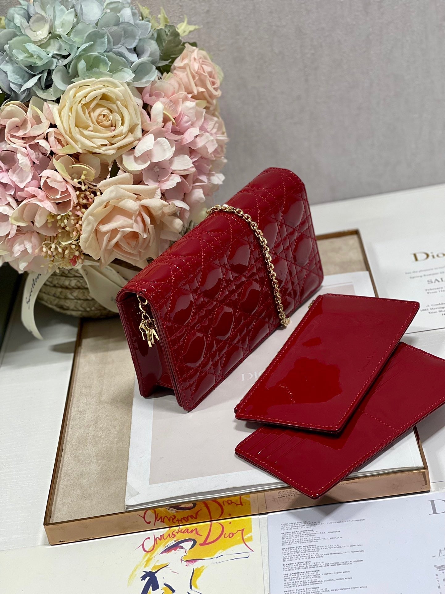 Top Quality Lady Pouch Red, For Women, Womens Handbags 8.5in/21.5cm CD S0204OVRB_M323