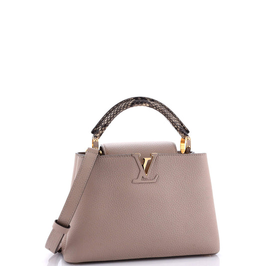 Louis Vuitton Capucines Bag Leather with Python BB