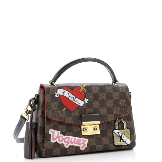 Louis Vuitton Croisette Handbag Limited Edition Patches Damier