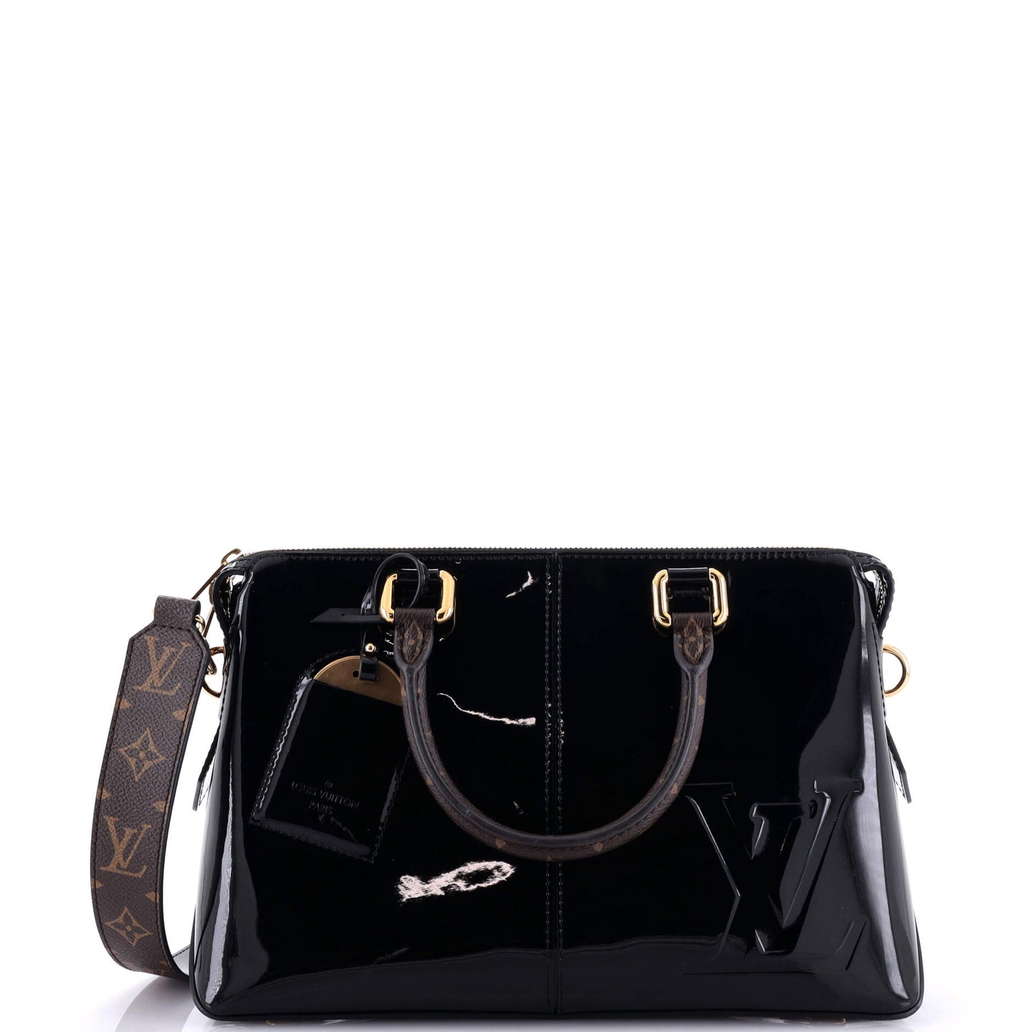Louis Vuitton Miroir Handbag Vernis with Monogram Canvas