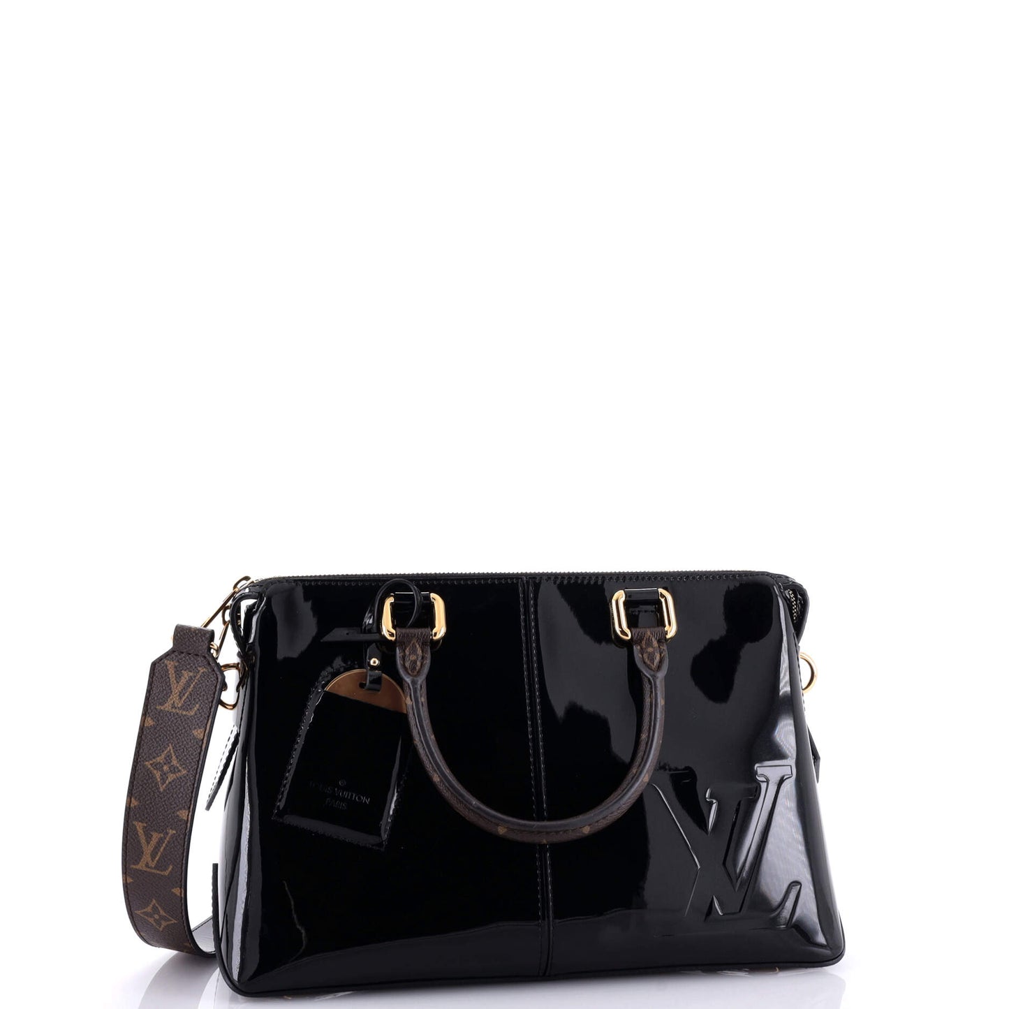 Louis Vuitton Miroir Handbag Vernis with Monogram Canvas