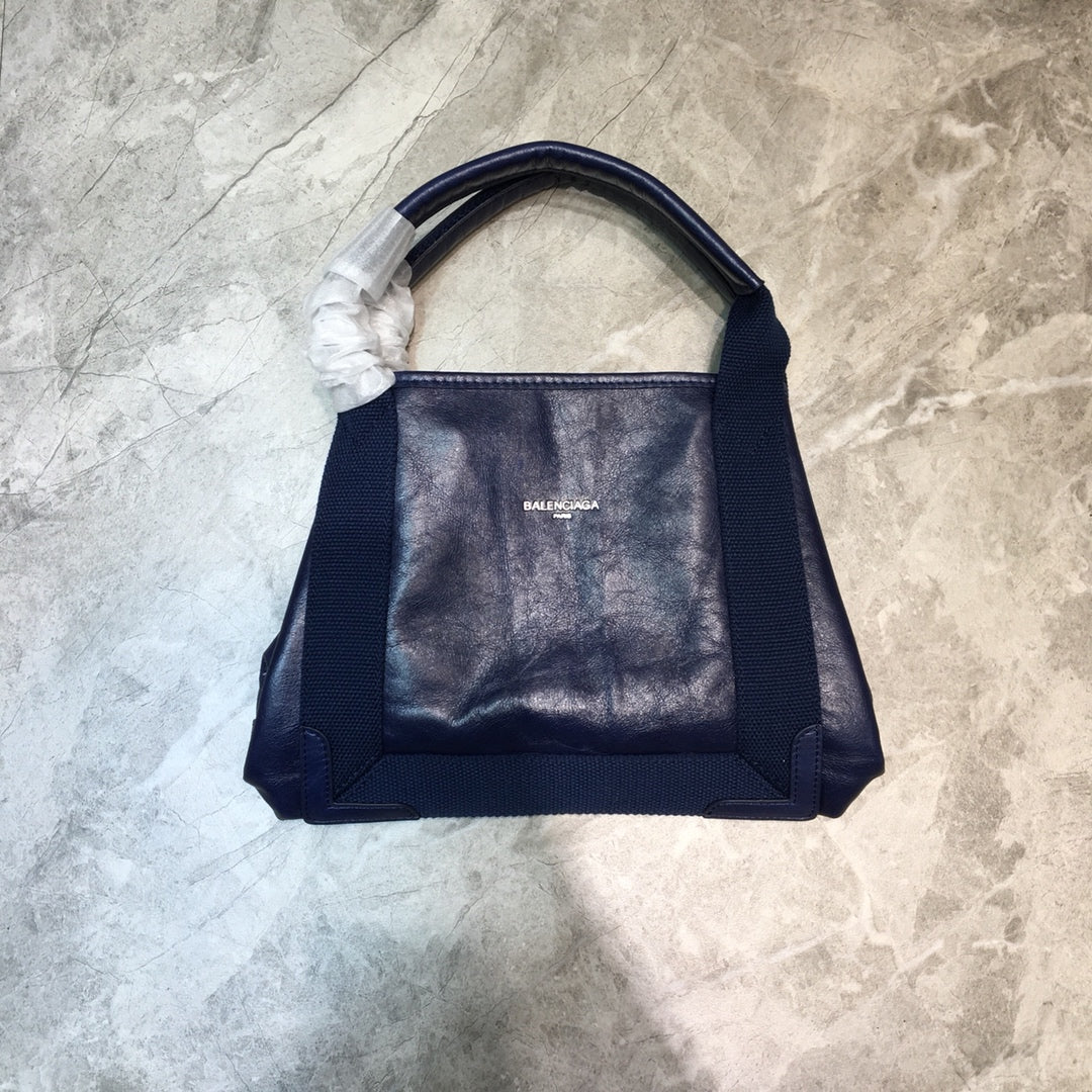 Top Quality Navy Small Cabas Tote Bag In Blue, For Women,  Bags 18.5in/47cm
