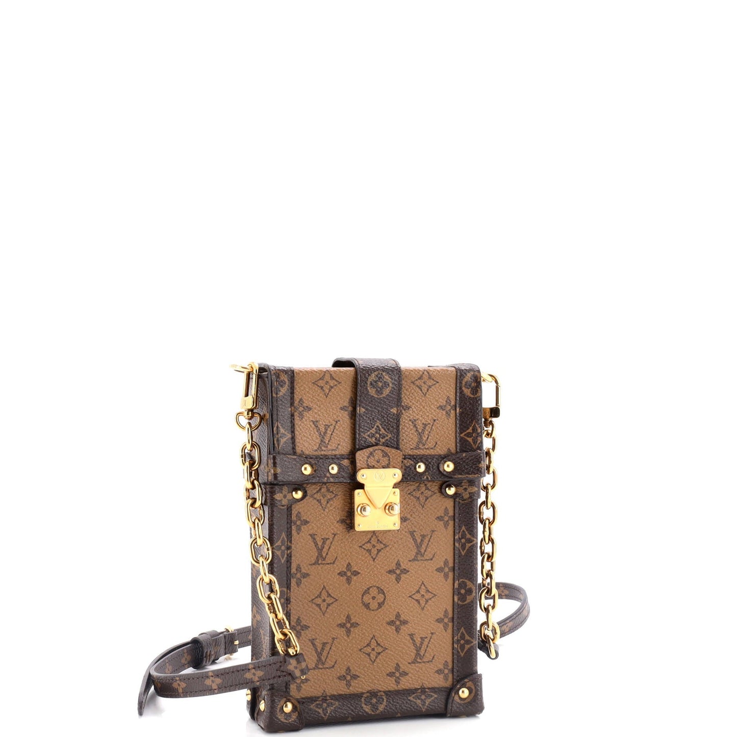 Louis Vuitton Vertical Trunk Pochette Reverse Monogram Canvas