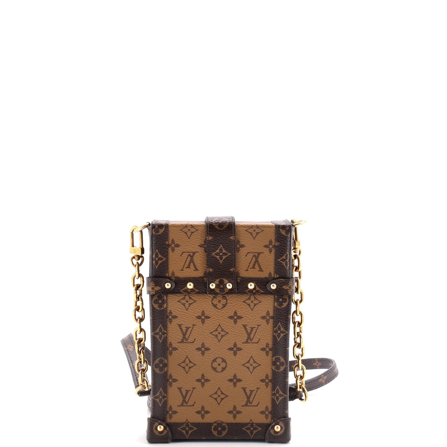 Louis Vuitton Vertical Trunk Pochette Reverse Monogram Canvas