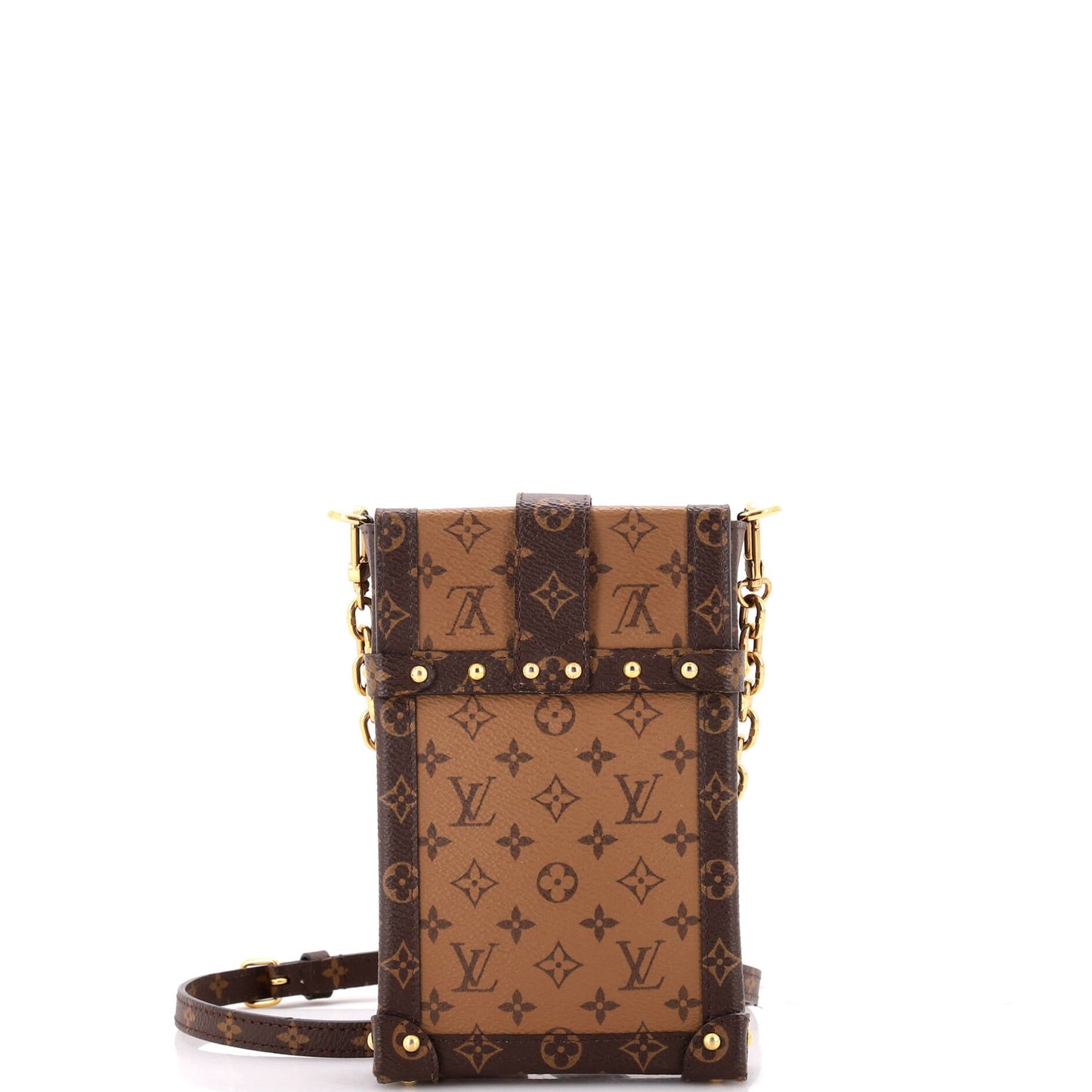 Louis Vuitton Vertical Trunk Pochette Reverse Monogram Canvas