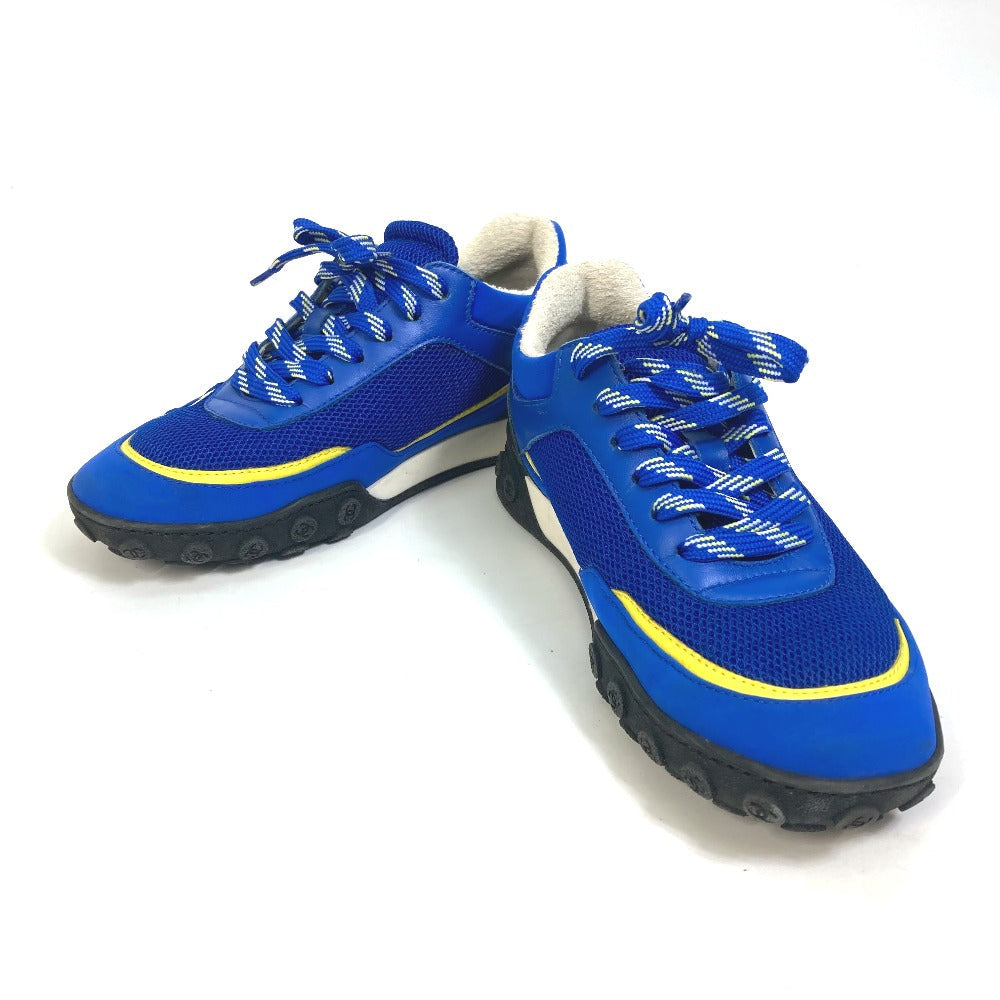 CHANEL sneakers G34086ï¿½@ Nylon/Leather, Nylon blue CC COCO Mark Women 35